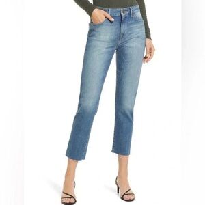 Fidelity Denim Cher Slim Straight Crop Distressed Jeans Size 29